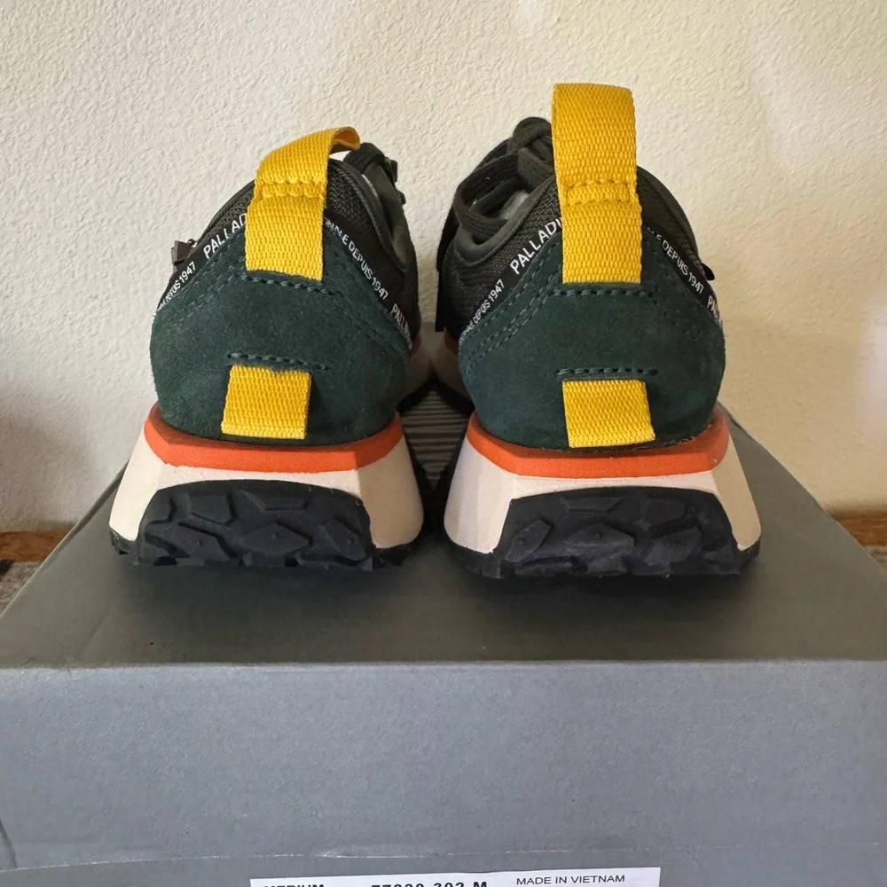 Palladium Green Black Yellow Orange Runner Sneakers